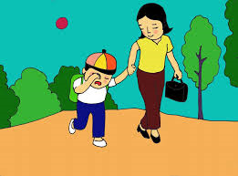 Bé đi nhà trẻ